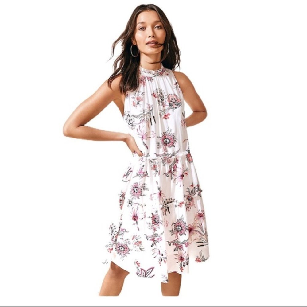 NWT Ann Taylor paisley floral ruffled dress XXSP